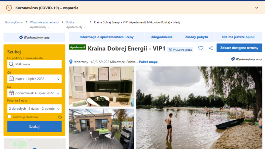 booking kraina dobrej energii